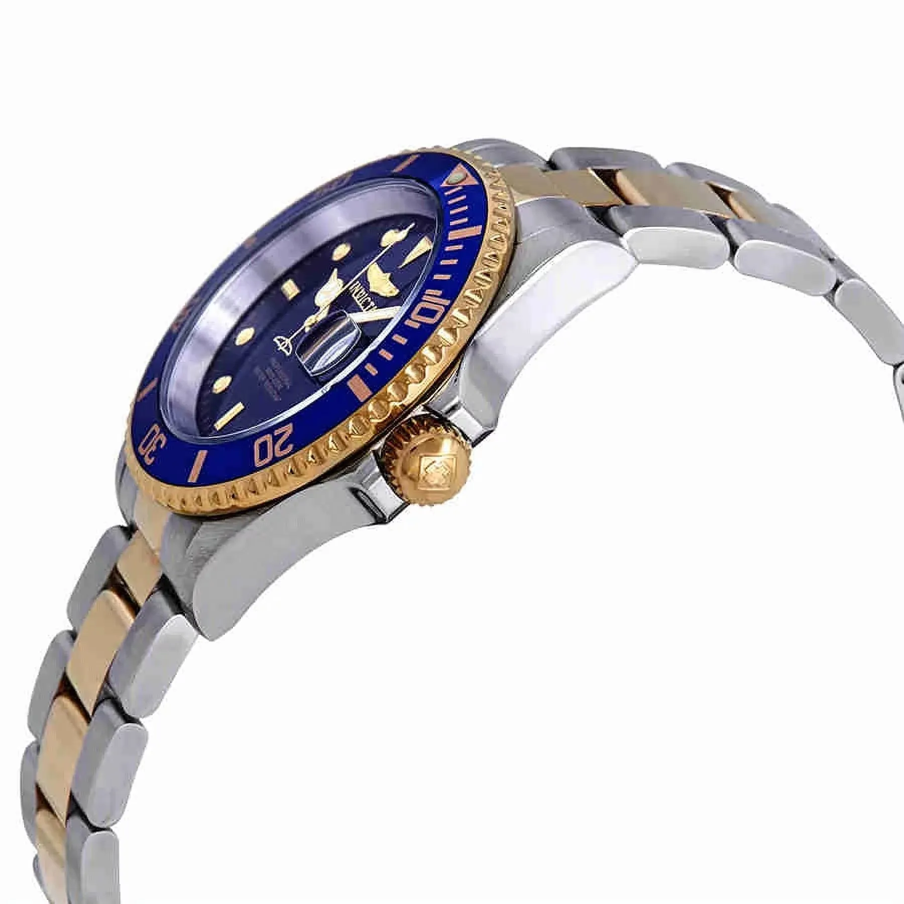 INVICTA Pro Diver Mens 40mm Two Tone Quartz Metal bracelet Watch