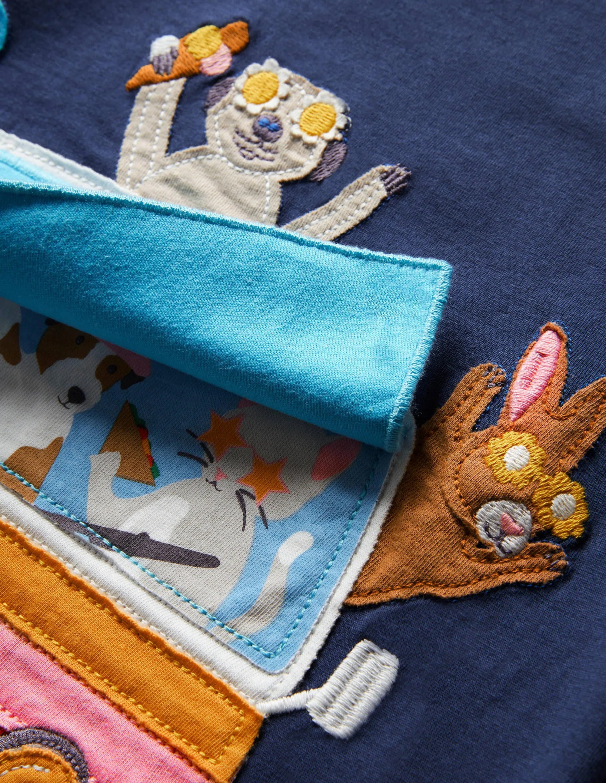 Lift-the-flap T-shirt-Starboard Blue Campervan