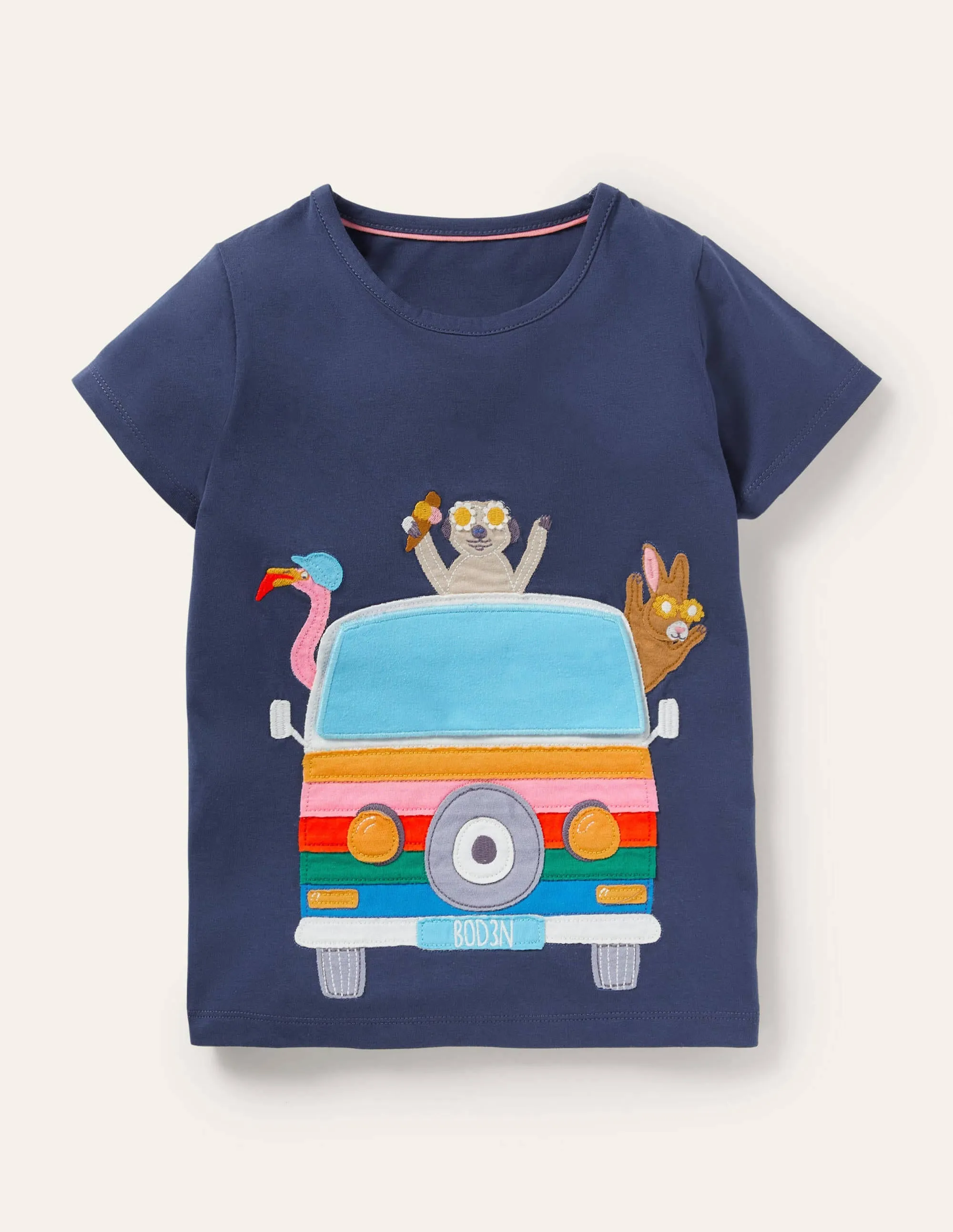 Lift-the-flap T-shirt-Starboard Blue Campervan
