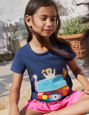 Lift-the-flap T-shirt-Starboard Blue Campervan