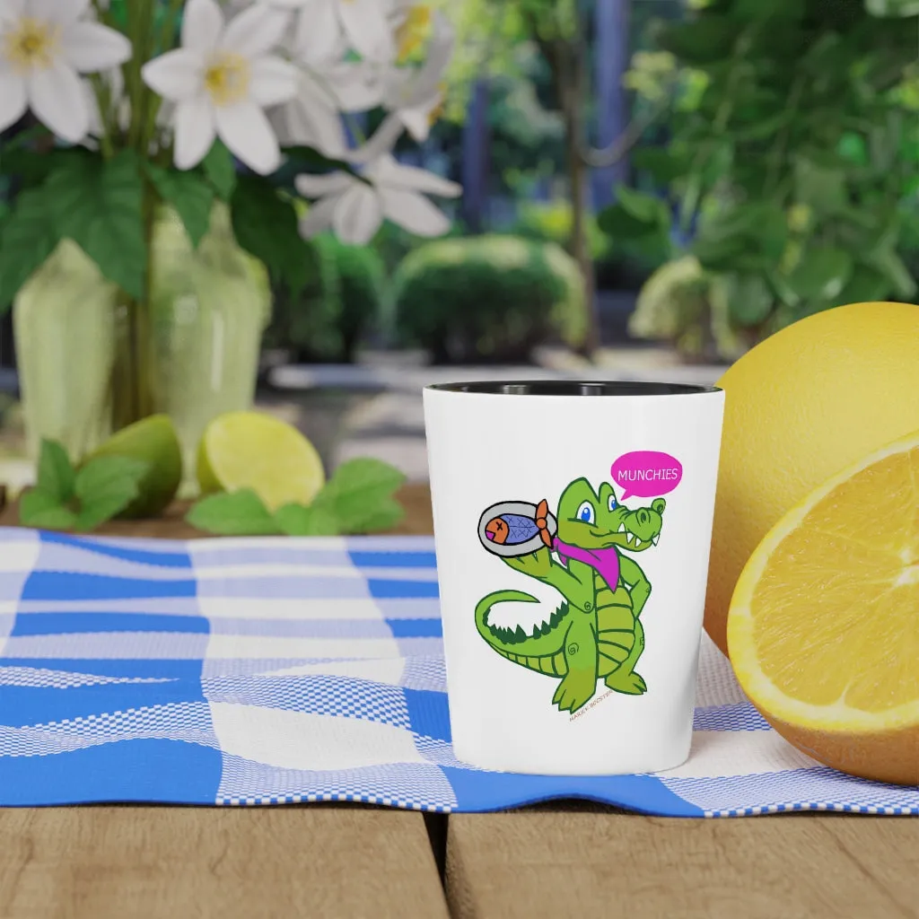 Munchies the Crocodile Shot Glass