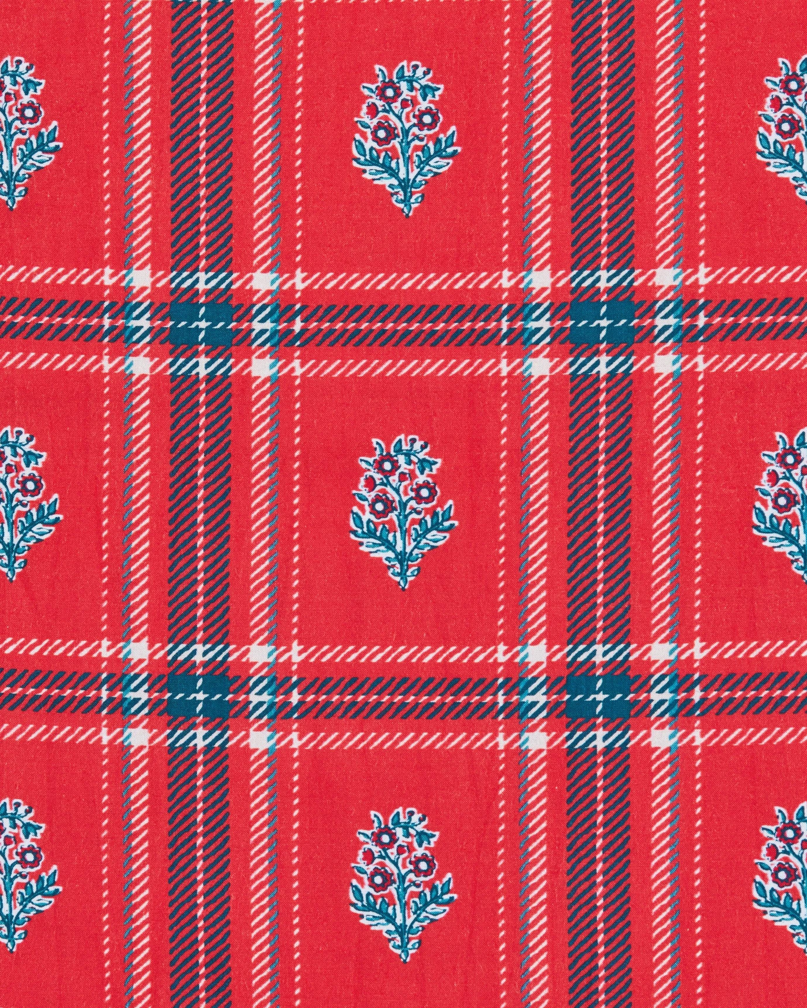 Nostalgia Plaid - On the Books Blouse - Joyful Red