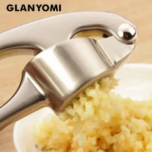 Premium Metal Garlic Press Slicer with Great Handle Kitchen Tool for Fruit Vegetable Chopper Crusher Presser