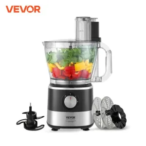 Professional VEVOR Food Processor 14-Cup Vegetable Chopper Stainless Steel Blade 600 Watts for Chopping Mixing Kneading Dough