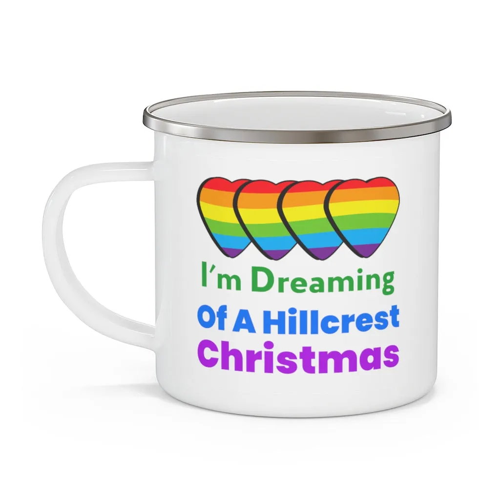 "I'm Dreaming of a Hillcrest Christmas" Enamel Camping Mug