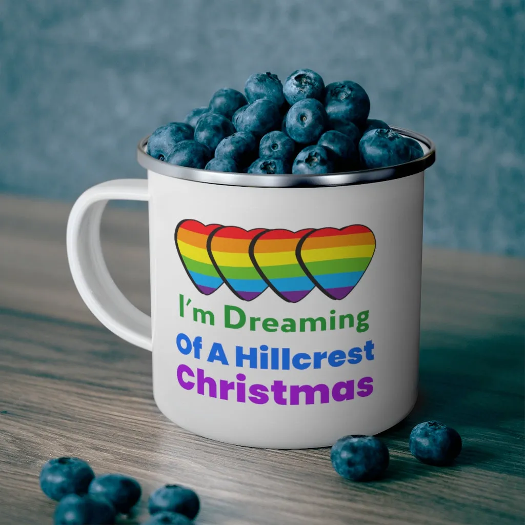 "I'm Dreaming of a Hillcrest Christmas" Enamel Camping Mug