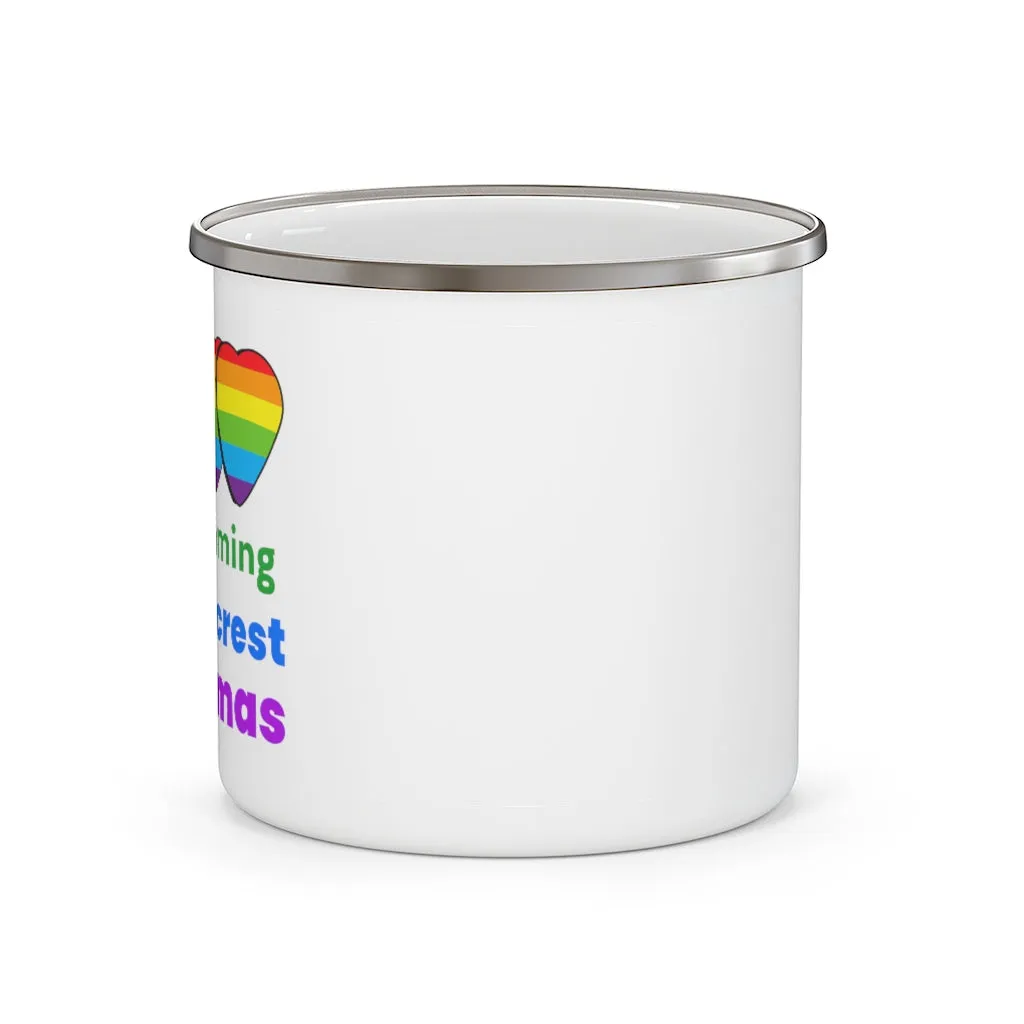 "I'm Dreaming of a Hillcrest Christmas" Enamel Camping Mug