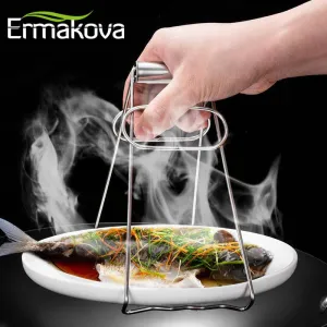 Stainless Steel Foldable Hot Dish Clamp Anti-Scald Bowl Clip Plate Pot Gripper Kitchen Utensil Holder Kitchen Tool