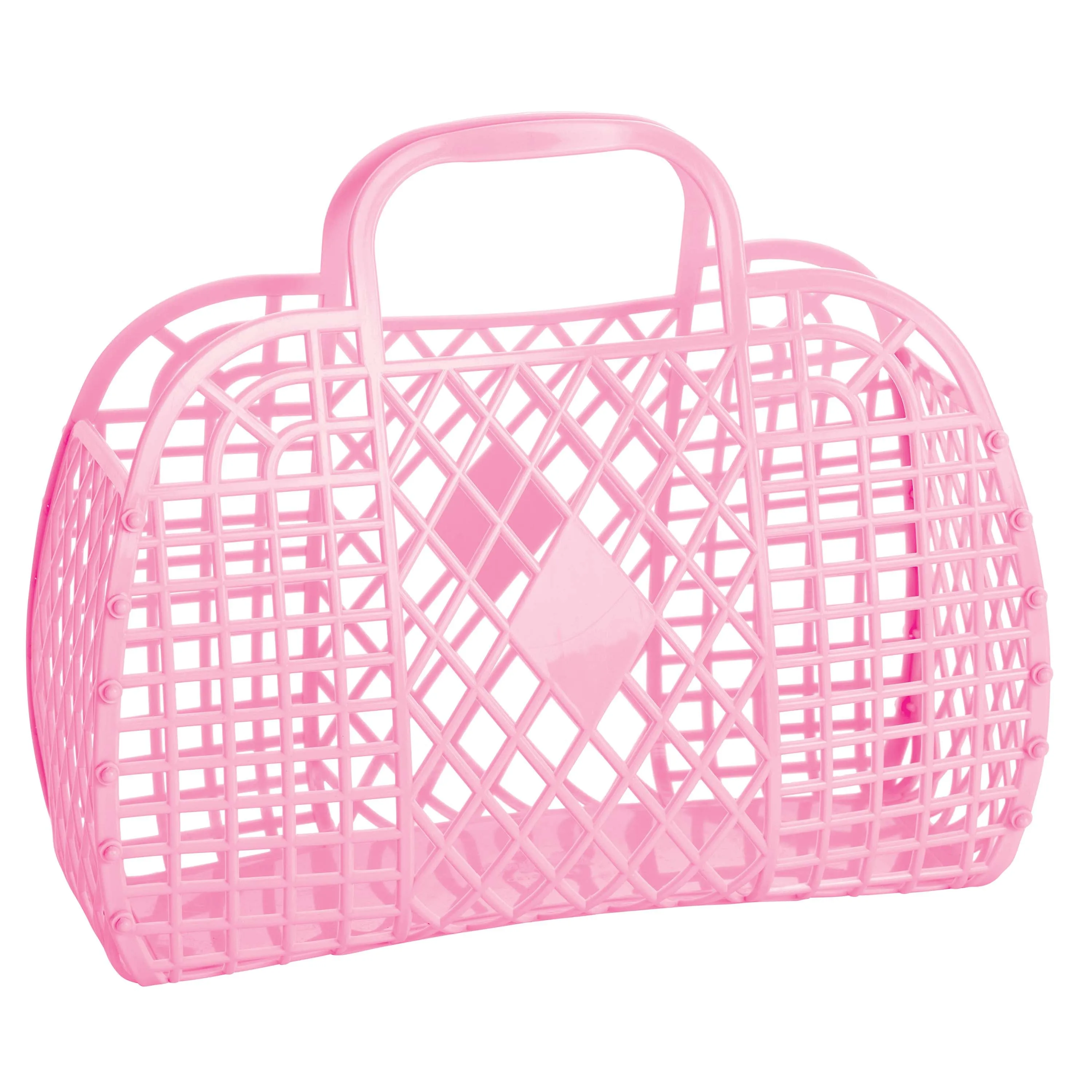 Sun Jellies Retro Basket Large - Bubblegum Pink