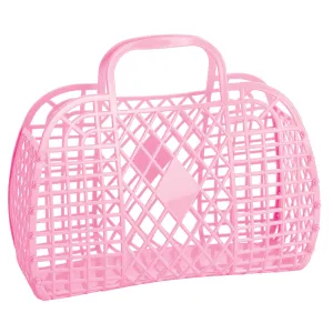 Sun Jellies Retro Basket Large - Bubblegum Pink